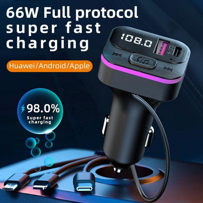 FM Transmitter Car Adapter MP3 Player Handsfree Car Kit Dual USB Charger Power Adapter for Car Radio Multi Functional car Bluetooth