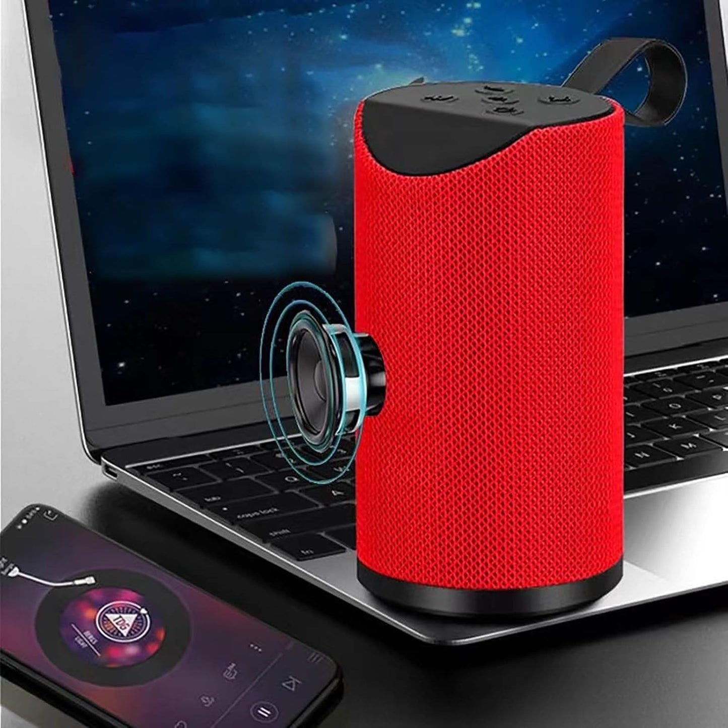 Bluetooth Speaker Outdoor Waterproof Portable Bluetooth 5.0 Speaker TF-Card, AUX, USB, for iPhone, Samsung and More, Gray