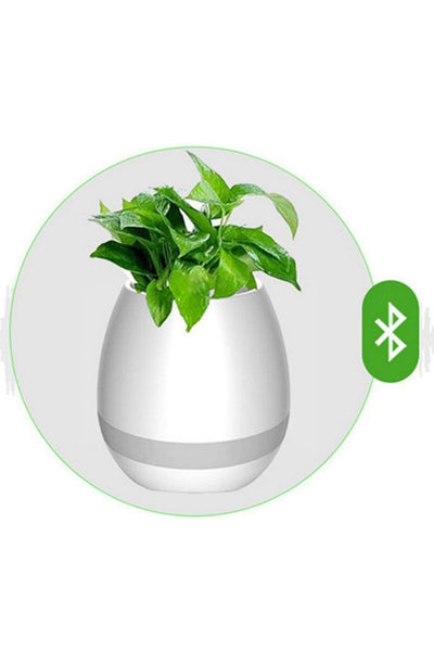 Smart Music Flower Pot,  LED Night Light  Wireless Bluetooth Speaker