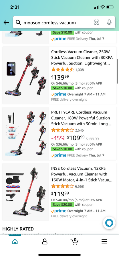 Cordless Vacuum ,Air Fryer, Cooker, Electric iron