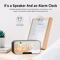 LED Mirror Screen Alarm Clock Watch Table Digital Clock Despertador Wireless Bluetooth 5.0 Speaker FM Hand-free Call Table Decor